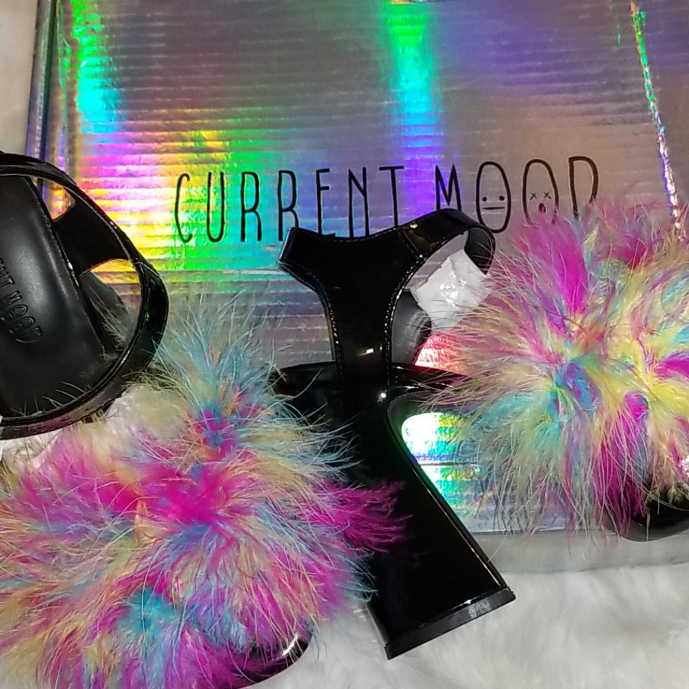 CURRENT MOOD💫 Marabou Platform Heels🦶 - Picture 11 of 16